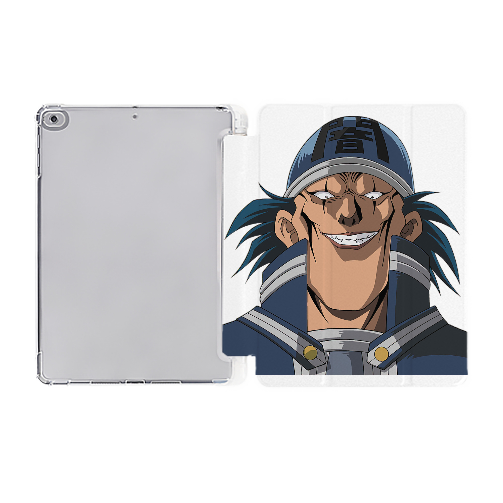 （画像用） 遊☆戯☆王 Yu-Gi-Oh! IPad ケース ペン収納付き 三つ折りスタンド PUレザー×シリコン 対応機種9.5/10.5/10.9インチ